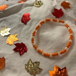 Pumpkin 🎃 inspired beaded bracelet